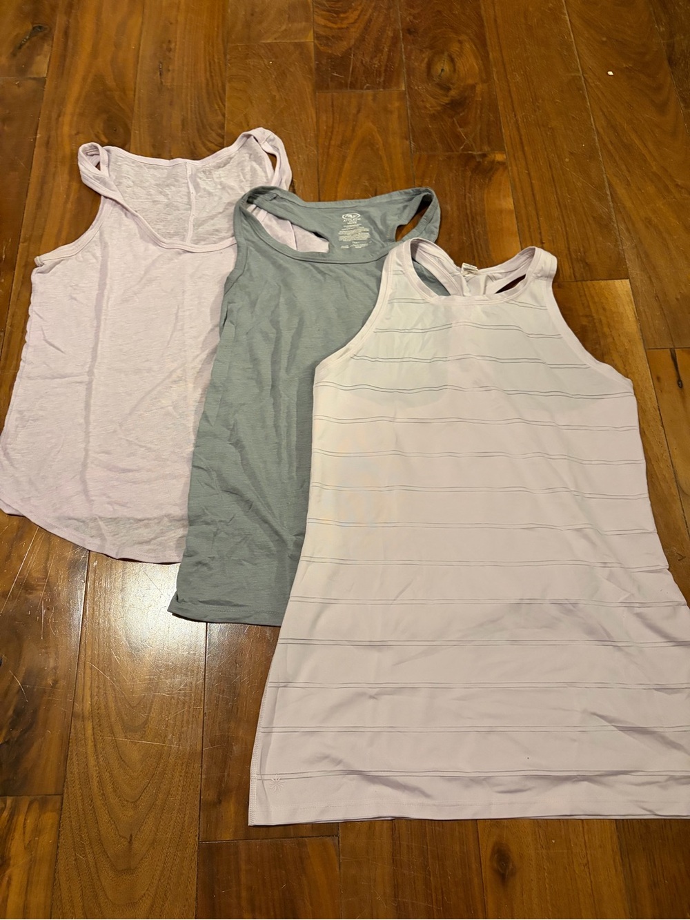Women’s Racerback Tank Trio - Pale Purple & Heather Gray